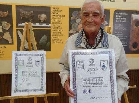 105 yıllık diploma! Gören bir daha dönüp baktı