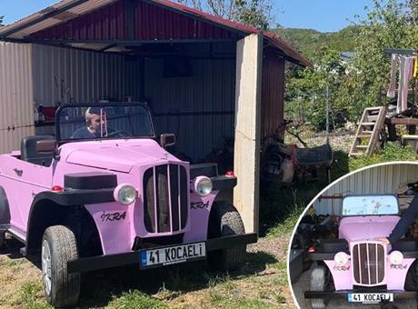 15 günde tamamladı! Çapa motoruyla nostaljik otomobil yaptı