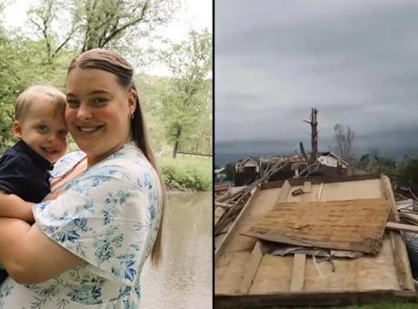 Ağlayarak hayata tutundu! Kasırgadan kurtulan anne kabusu anlattı