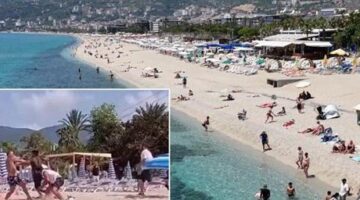 Alanya’da plajda İngiliz turiste şezlong dayağı! Skandal görüntünün bedeli ağır oldu