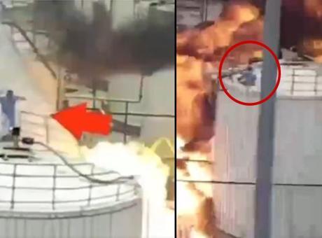 Alev topundan kaçış anları şoke etti! Çin’de kimya fabrikasında patlama