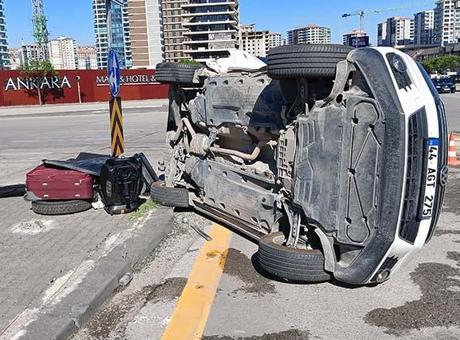 Ankara’da iki otomobil çarpıştı! 2’si bebek 6 yaralı
