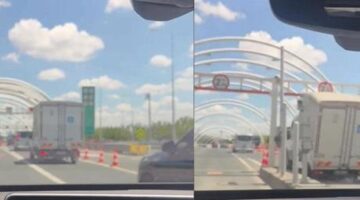 Avrasya Tüneli’nde kaza! Yüksekliği hesaplayamayıp uyarı levhasına çarptı