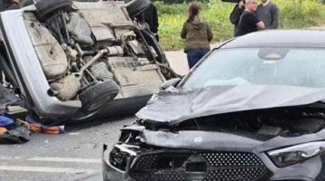 Beylikdüzü’nde feci kaza! Önce ters şeride daldı, ardından 2 araca çarptı