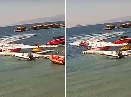 Bodrum’da feci olay! Su sporları yapan 3 turist kaza yaptı: İşte o görüntüler