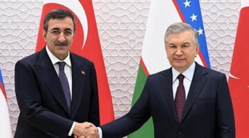 Cumhurbaşkanı Yardımcısı Cevdet Yılmaz, Özbekistan Cumhurbaşkanı Mirziyoyev ile görüştü