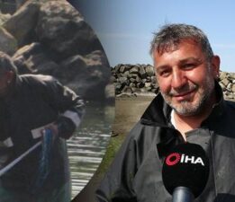 Dedesinden öğrendiği yöntemle 50 kilo balık yakalıyor!