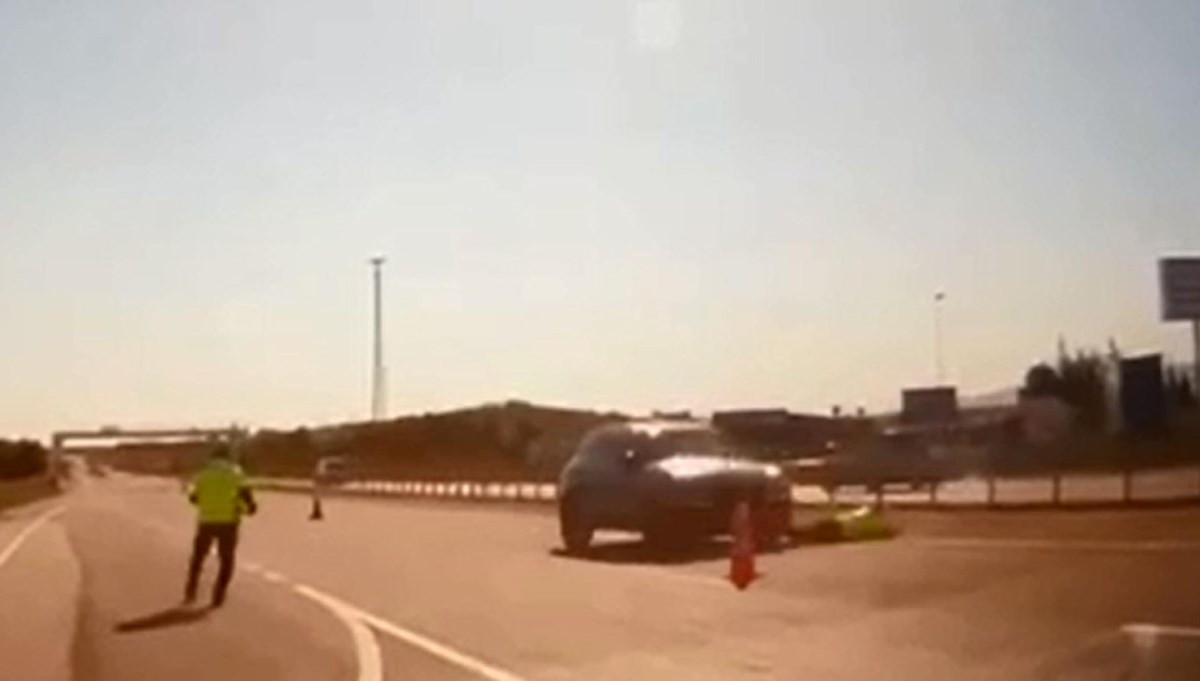 ‘Dur’ ihtarına uymayıp polise çarptı, saklandığı menfezde yakalandı