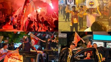 Galatasaray taraftarı sokağa döküldü