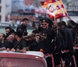 Galatasaray’da şampiyonluk kutlaması