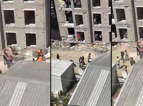 İstanbul’da inşaat işçileri taş, sopa ve demirlerle birbirine girdi