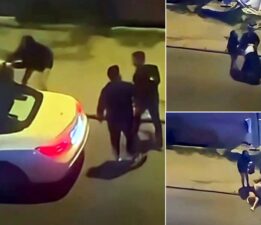 İstanbul’da sokak ortasında kadına şiddet