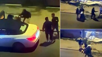 İstanbul’da sokak ortasında kadına şiddet