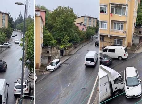 İstanbul’da yola akaryakıt aktı! Çok sayıda araç birbirine girdi