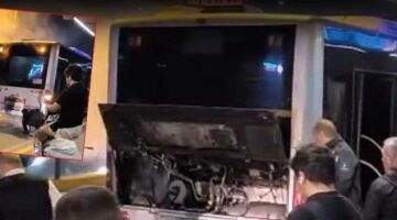 Kağıthane’de korku dolu anlar! Metrobüste yangın çıktı