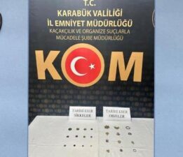 Karabük’te tarihi eser operasyonunda 12 sikke ve 14 tarihi eser ele geçirildi