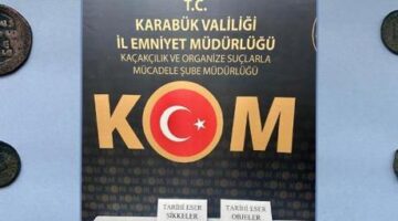 Karabük’te tarihi eser operasyonunda 12 sikke ve 14 tarihi eser ele geçirildi