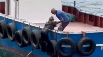 Kartal’da vapurdan denize düşen kadını balıkçılar kurtardı