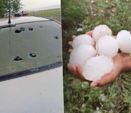 Kentte devasa büyüklükte dolu: Tavşan ve kuşlar telef oldu, ekili araziler zarar gördü