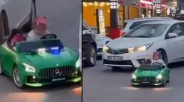 Mersin’de dehşet anları! Akülü araçlı çocuğa otomobil çarptı