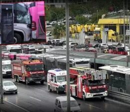 Metrobüs kazasında yaralan 56 kişi tahliye edildi