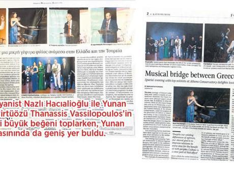‘Müzik köprüsü’ Yunan basınında
