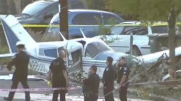 San Diego’da mahalleye uçak düştü! Evler ve araçlar alev alev