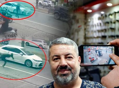 Sırtında demir borularla yürüyordu! Ölümden dönülen an: Resmen havada uçtu