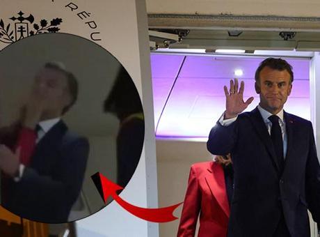 SON DAKİKA HABERİ: Tüm dünyada viral oldu! Macron’un uçağından şok görüntü! Eşinden tokat mı yedi?