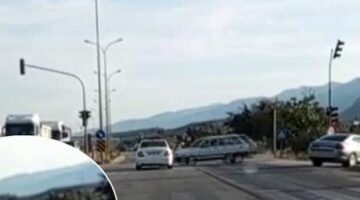 Sosyal medya için görüntü çekerken kazayı kaydetti