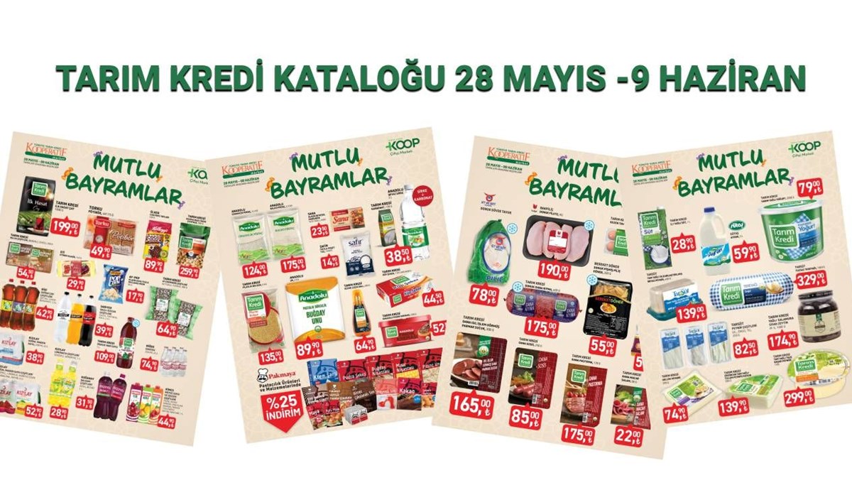 Tarım Kredi KOOP marketleri 28 Mayıs-9 Haziran indirimli ürünler listesi 2025: Bayram’a özel indirimler reyonlarda