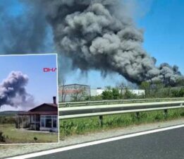 Tekirdağ’da kot fabrikasında yangın: Dumanlar her yerden görülüyor