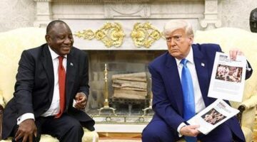 Trump, Güney Afrika Devlet Başkanı ile görüştü