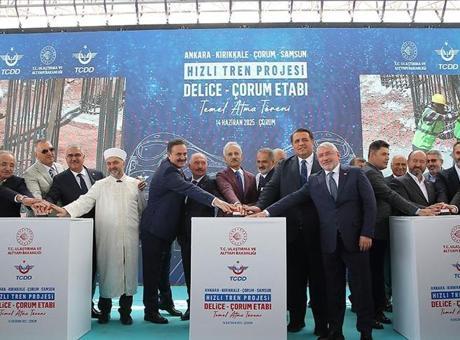 Ankara-Kırıkkale-Çorum-Samsun Hızlı Demiryolu Projesi’nde ‘Delice-Çorum’ etabının temeli atıldı
