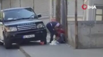 Arnavutköy’de sokak ortasında kadına şiddet