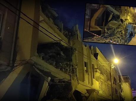 Avcılar’da 6 katlı binada kısmi çökme meydana geldi