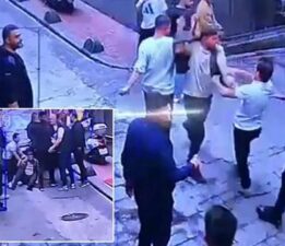 Beyoğlu’nda eğlence mekanında beyzbol sopalı kavga! Yaşananlar kamerada
