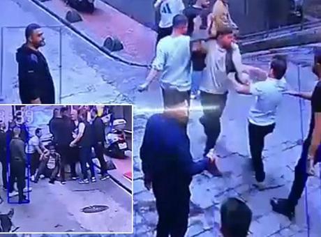 Beyoğlu’nda eğlence mekanında beyzbol sopalı kavga! Yaşananlar kamerada