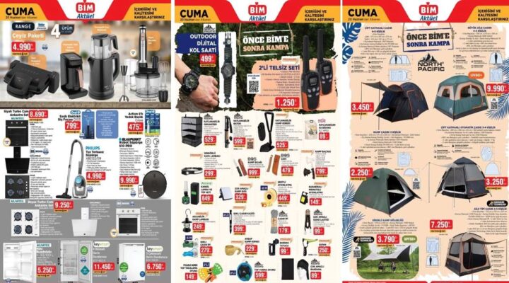 BİM 20 Haziran cuma aktüel kataloğu belli oldu: Robot süpürge, drone, çadır, ütü masası ve kurutmalık ve kamp ürünleri geliyor