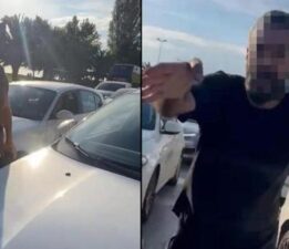 Çocuklarının yanında kadın sürücüye dehşeti yaşatmışlardı! Magandalar tutuklandı