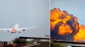 Hindistan’da yolcu uçağı düştü! İşte ilk görüntüler
