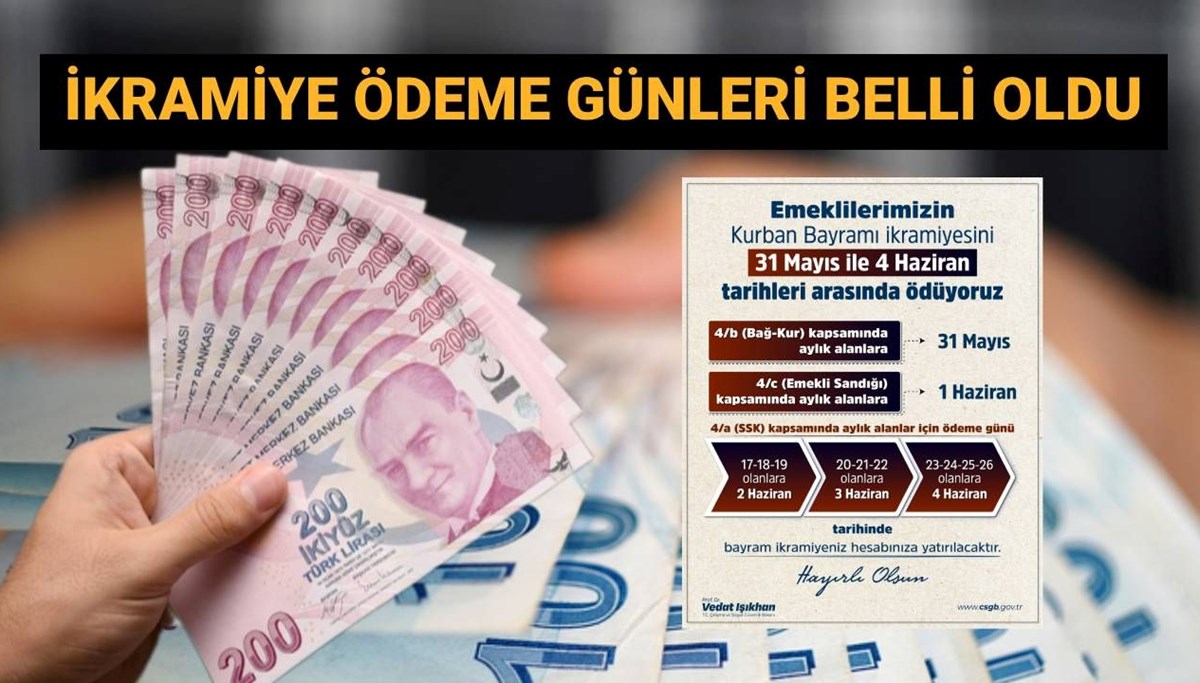 İKRAMİYELER YATIYOR | Emekli bayram ikramiyesi ödeme takvimi 2025: SGK, Bağ-Kur ve Emekli Sandığı 4000 TL bayram ikramiyeleri ne zaman yatacak?