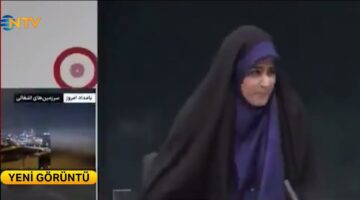 İran televizyonuna saldırı anı kamerada