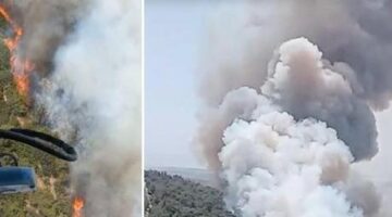 İzmir’de orman yangını! Havadan karadan müdahale