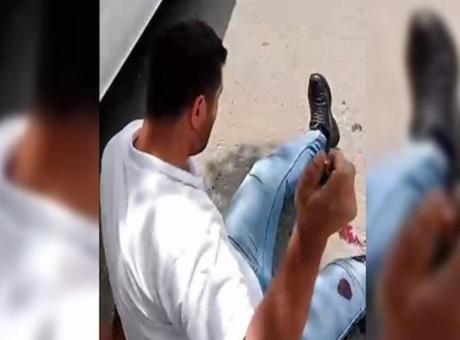 Malatya’da bir kadın kendisini rahatsız eden kişiyi ayaklarından vurup kayda aldı