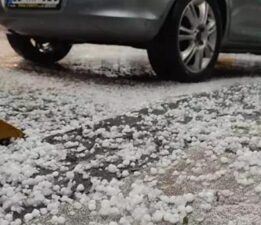 Meteoroloji uyarmıştı! Dolu ve sağanak bir anda etkili oldu