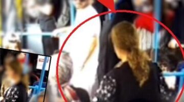 Otobüste düşürülen 50 bin TL değerindeki altın kolyeyi aldı! O anlar anbean kaydedildi