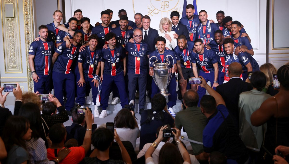 PSG kupayı Macron’a götürdü