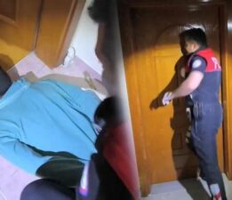 Sarıyer’de eve baskın: Polis kapıyı kırarak açtı
