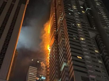 SON DAKİKA: DUBAİ’DE KORKUTAN GÖKDELEN YANGINI: VATANDAŞLAR TAHLİYE EDİLDİ!